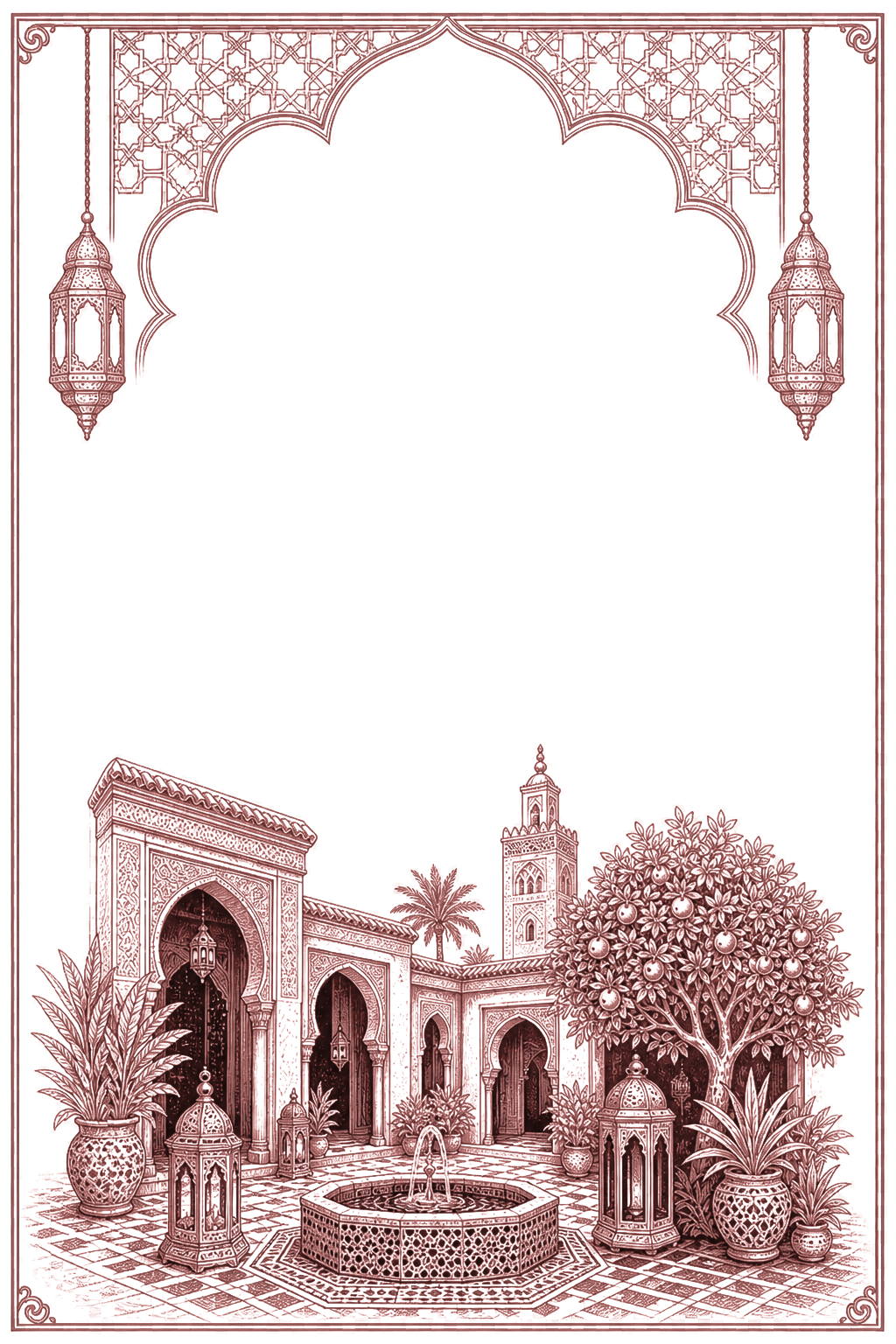 Illustration décorative de programme oriental