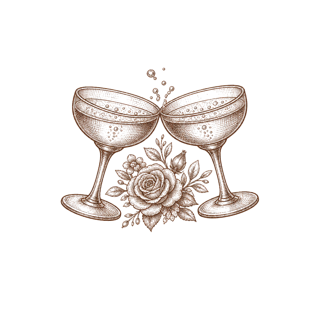 Illustration de coupes de champagne